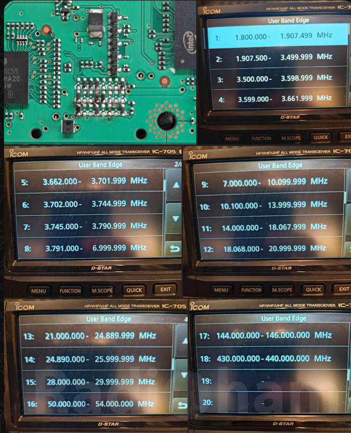 Открытие ICOM IC-705 на передачу